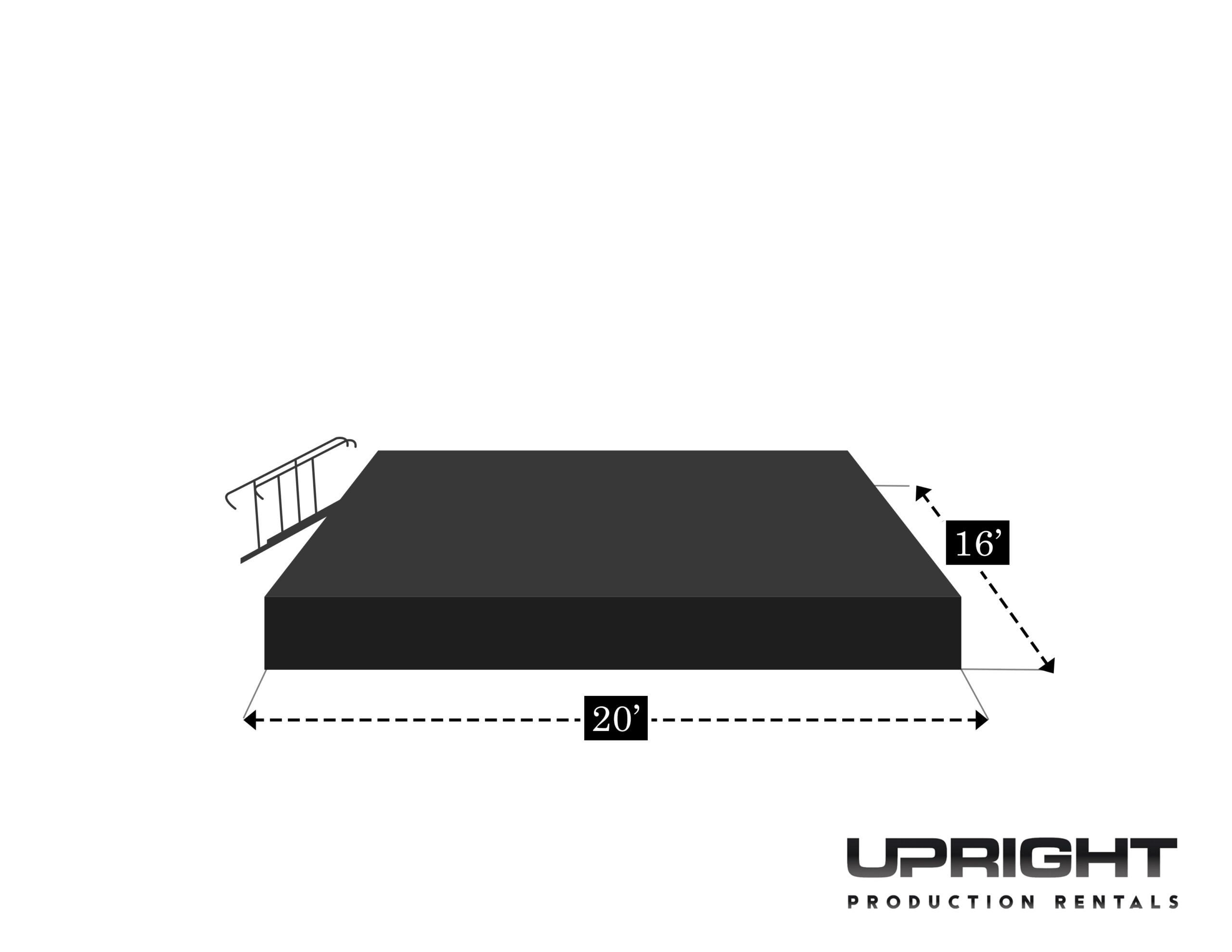 16*20 portable Stage with 4 steps stage stairs