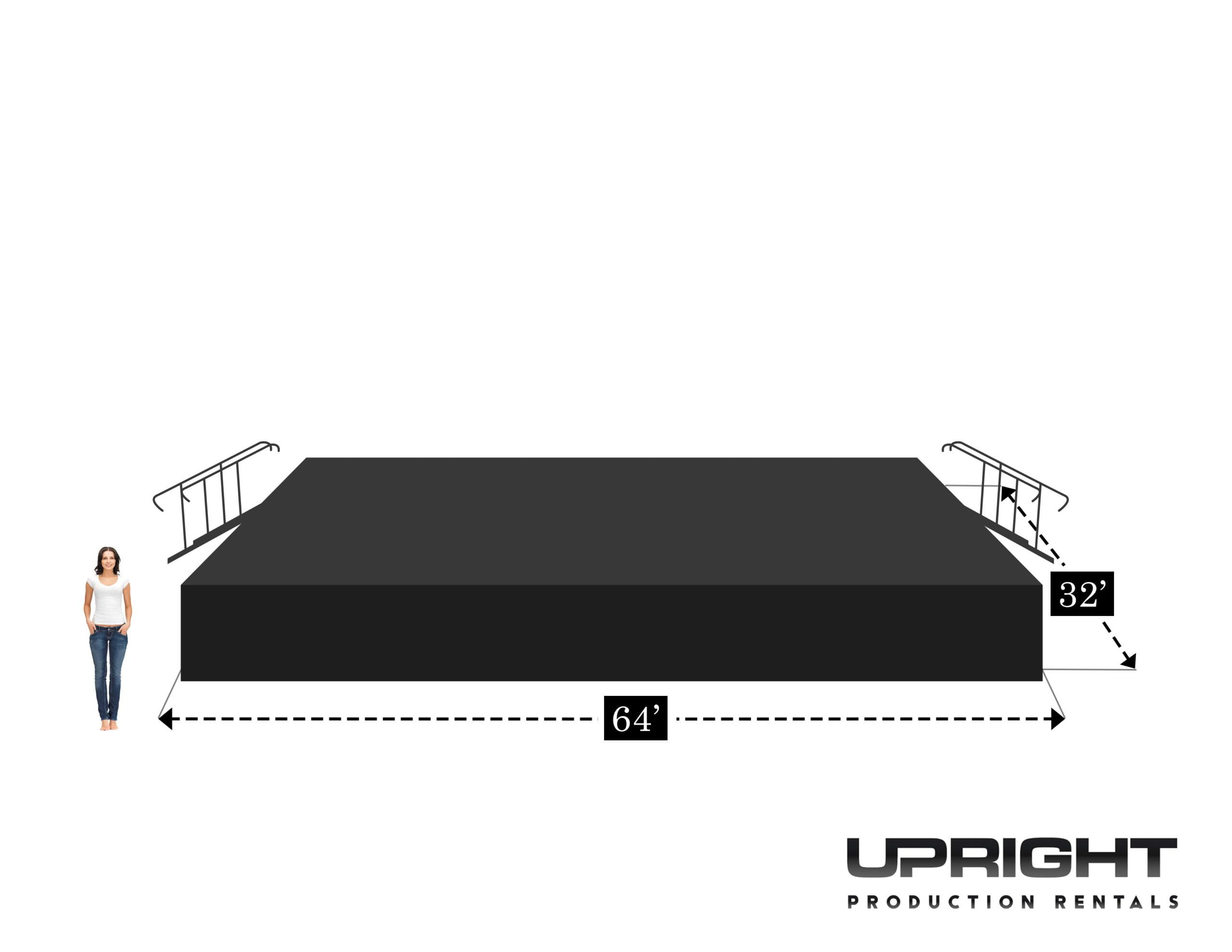 Rent a 32x64 portable stage